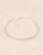 flat box chain bracelet in sterling silver