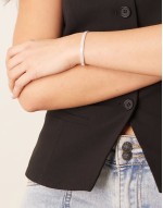 flat box chain bracelet in sterling silver