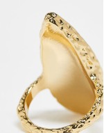 Limited Edition 14k gold plated ring with semi precious stone