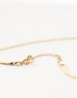 Curve waterproof stainless steel necklace with snake chain detail in gold tone