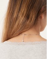 chunky T-Bar mid length necklace in sterling silver plated