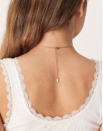 Lost Souls stainless steel 18ct gold plated molten coin pendant necklace with black stone