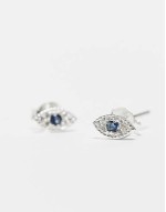 gemset eye stud earrings in sterling silver