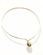 gold ball wire waterproof stainless steel choker in gold