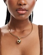 gold ball wire waterproof stainless steel choker in gold