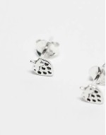 strawberry stud earrings in sterling silver