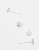 strawberry stud earrings in sterling silver