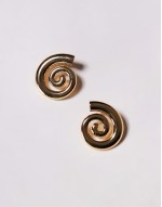 daralelia swirl statement earrings in gold