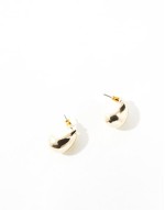 teardrop chubby hoops in gold
