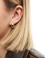 teardrop chubby hoops in gold