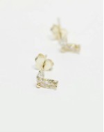 double petal stud earrings in gold plated