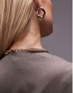 Nox statement necklace in gold tone