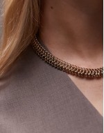 Nox statement necklace in gold tone