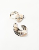 stud earrings with swirl mixed metal detail in multi