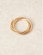 bracelet with multiwrap stretch detail in gold tone